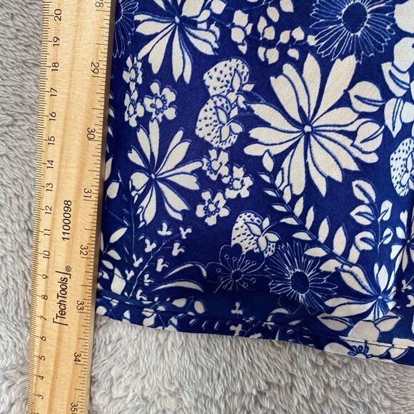 Flint & Moss Maxi Skirt Floral Women’s M Blue & White A-Line - Picture 7 of 9